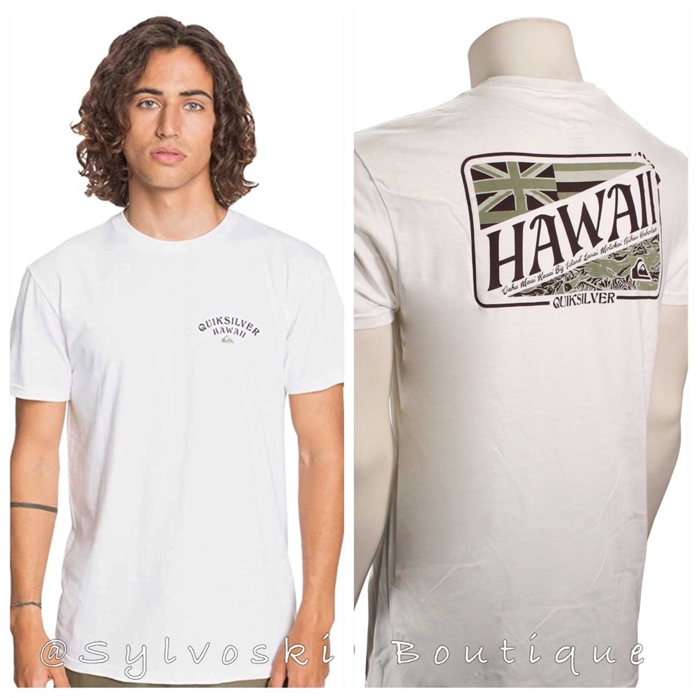 🔥Quiksilver HI Hero T-Shirt - White NWT - Picture 1 of 5